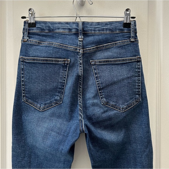 Topshop Jamie Skinny Jeans High Rise Ankle Cropped Step Hem Blue Size 26 - Picture 9 of 16